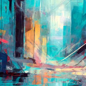 Shelter IV - abstrakt kunstplakat