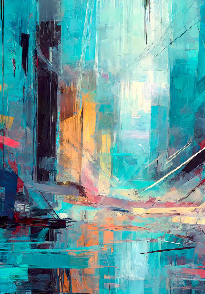 Shelter IV - abstrakt kunstplakat